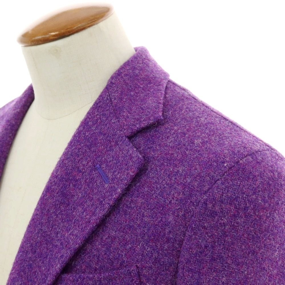 【中古】ジャン フランコ ボメザドリ Gian Franco Bommezzadri ツイードウール カジュアルジャケット パープル【 48 】【 状態ランクA 】【 メンズ 】