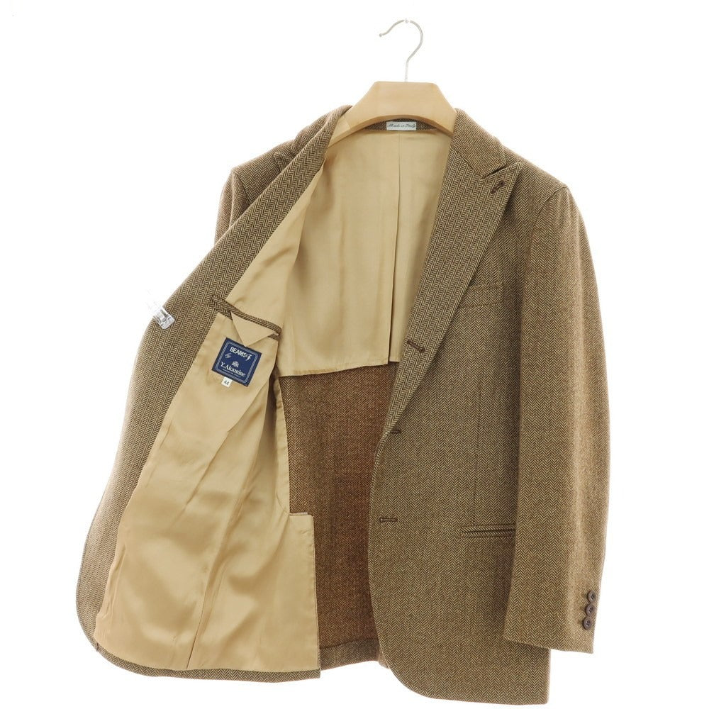 【中古】アカミネ Y.Akamine ウール テーラードジャケット ブラウン系【 44 】【 状態ランクC 】【 メンズ 】