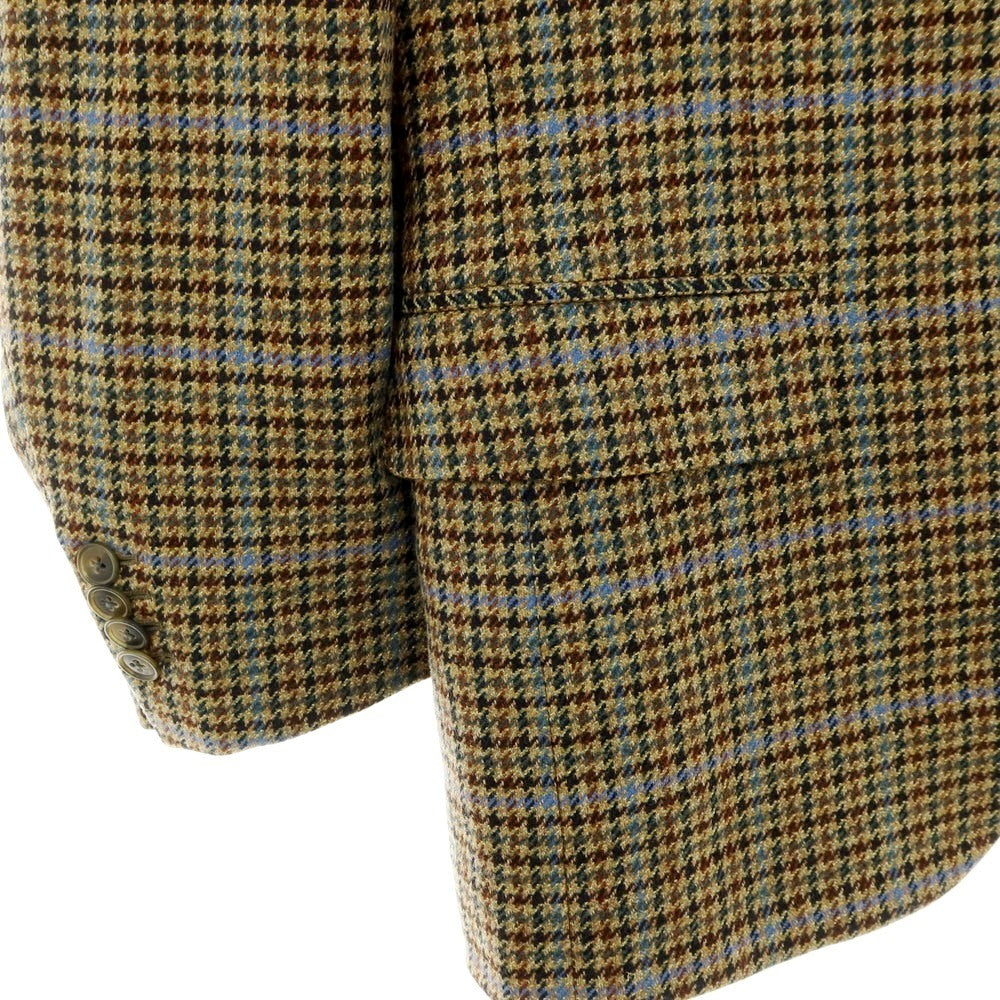 【中古】ラバッツォーロ RAVAZZOLO ウール チェック 3B カジュアルジャケット グリーン系xブルー【 46 】【 状態ランクA 】【 メンズ 】