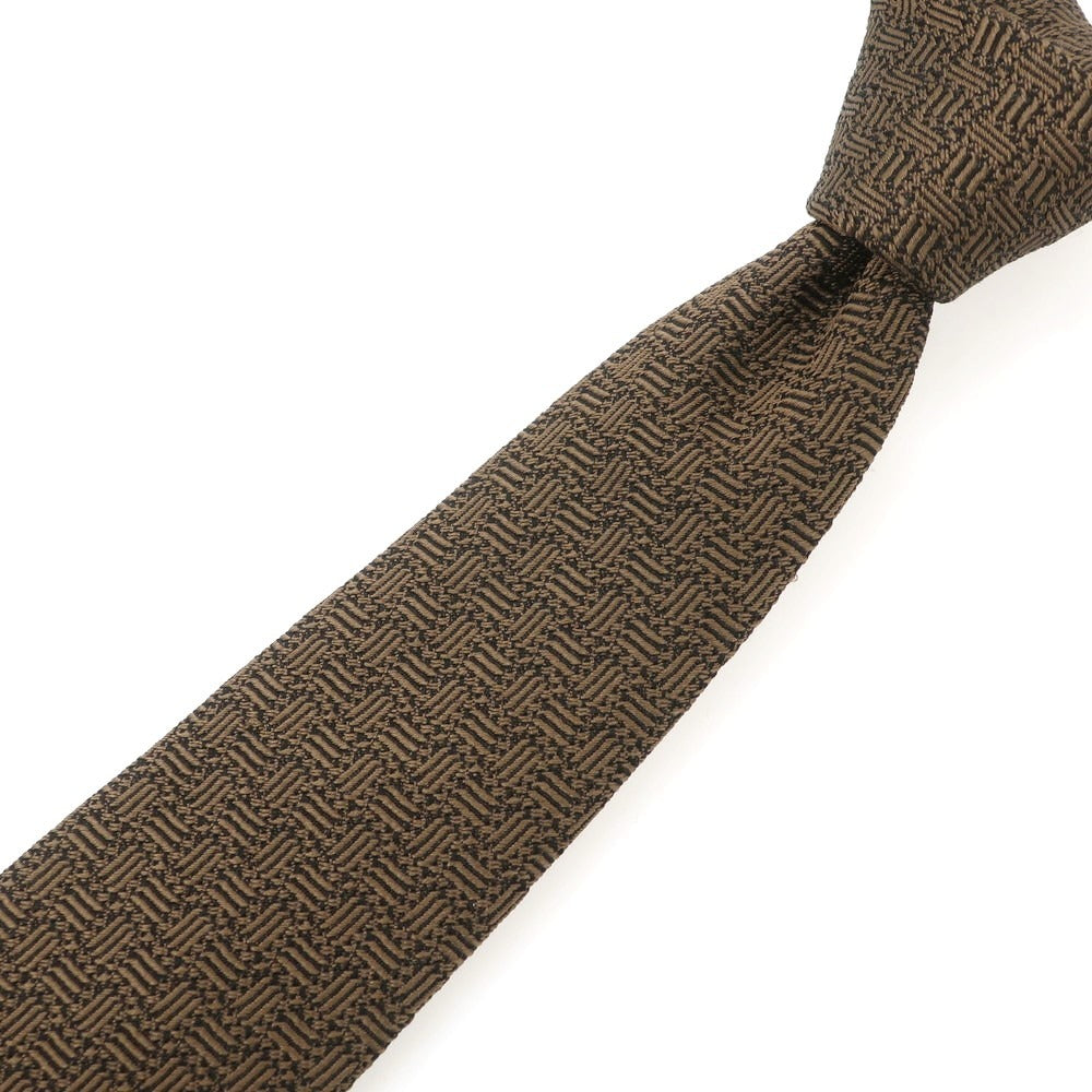 【中古】フランコミヌッチ franco minucci シルク ジャカード ブラウン系【 状態ランクB 】【 メンズ 】