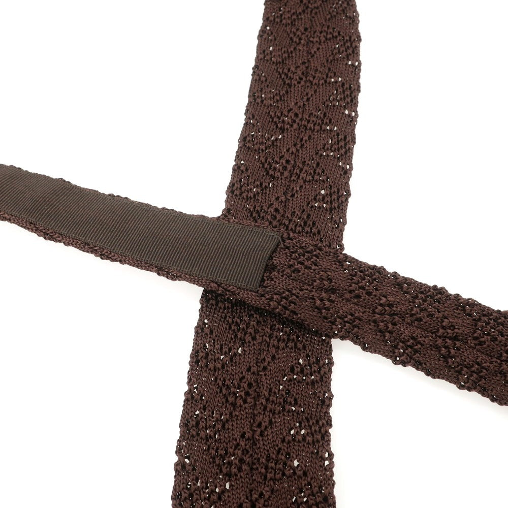 【中古】マリネッラ E.MARINELLA シルク ニットタイ ダークブラウン【 状態ランクB 】【 メンズ 】