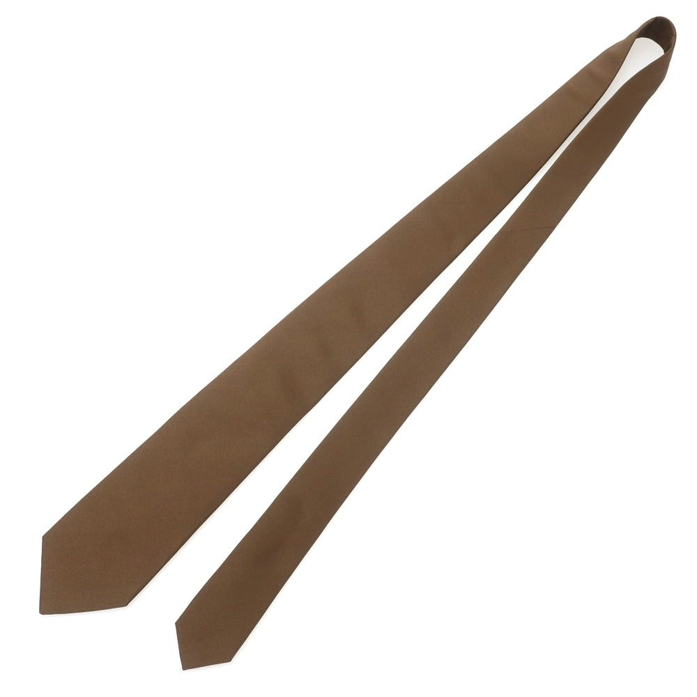 【中古】ルイジ ボレッリ Luigi Borrelli シルク 無地ネクタイ ブラウン【 状態ランクA 】【 メンズ 】