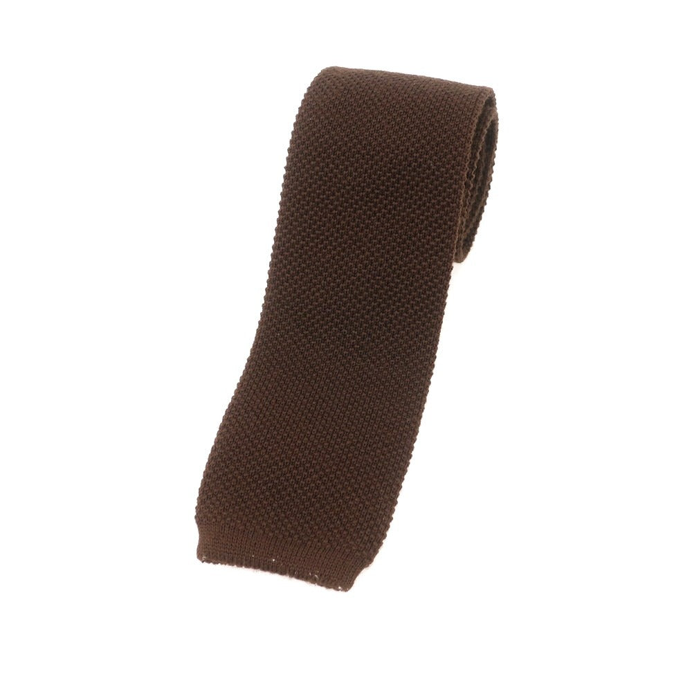 【中古】ルイジ ボレッリ Luigi Borrelli ウール ニットタイ ダークブラウン【 状態ランクA 】【 メンズ 】