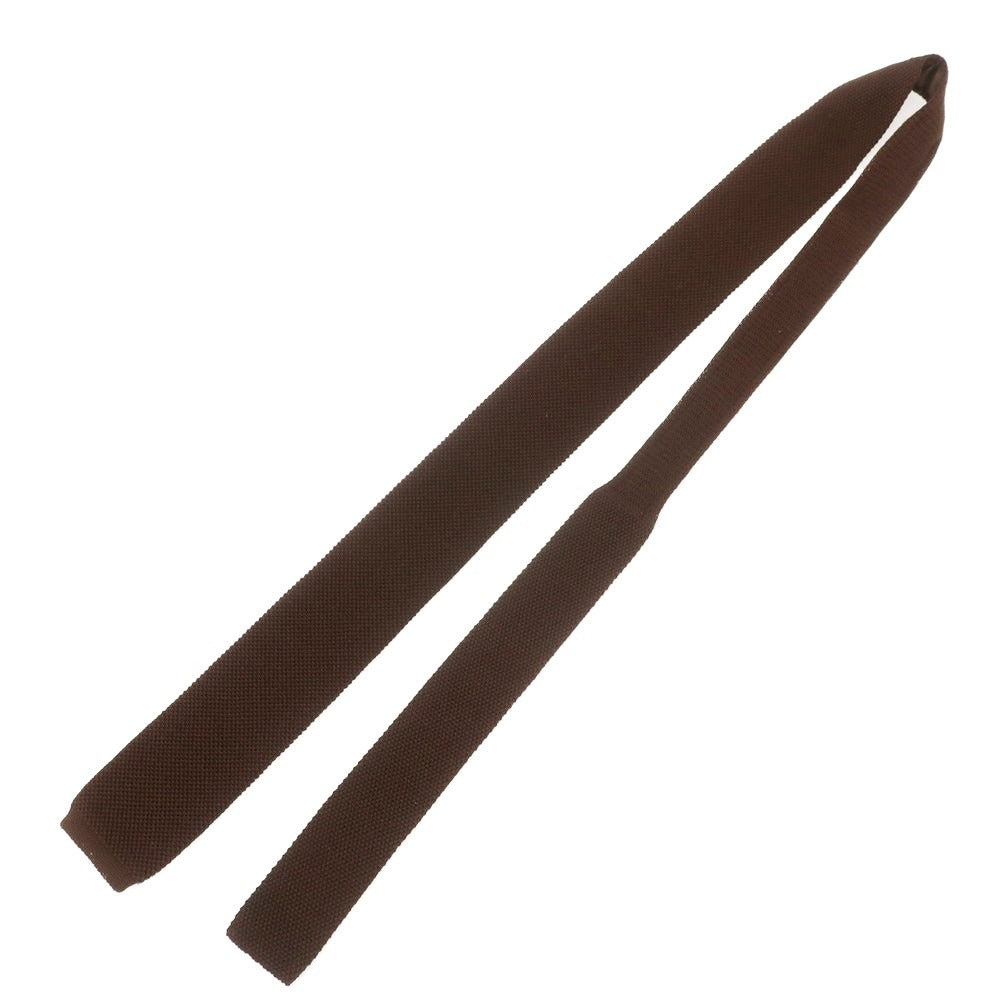 【中古】ルイジ ボレッリ Luigi Borrelli ウール ニットタイ ダークブラウン【 状態ランクA 】【 メンズ 】