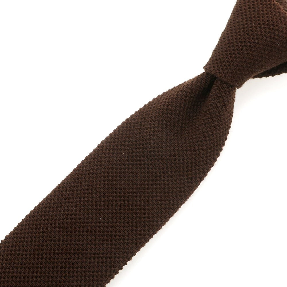 【中古】ルイジ ボレッリ Luigi Borrelli ウール ニットタイ ダークブラウン【 状態ランクA 】【 メンズ 】