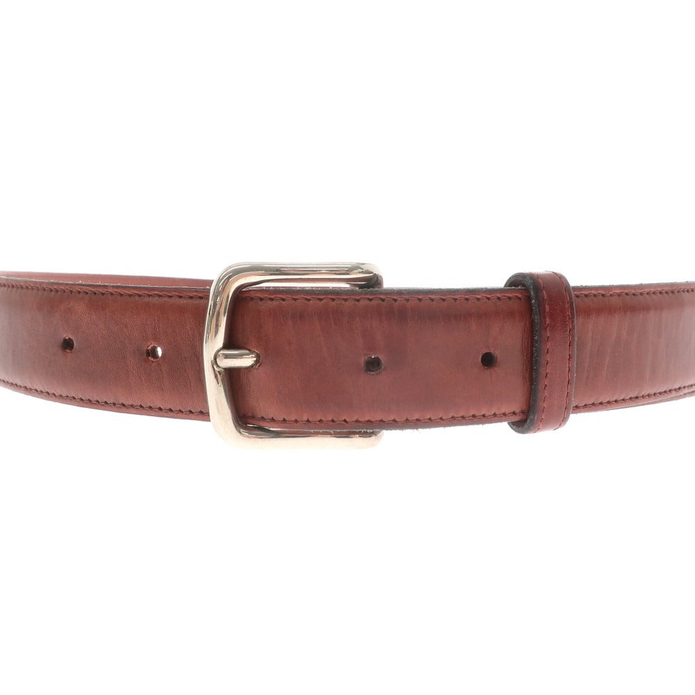 【中古】エドワードグリーン EDWARD GREEN カーフ ベルト バーガンディ【 80 】【 状態ランクC 】【 メンズ 】