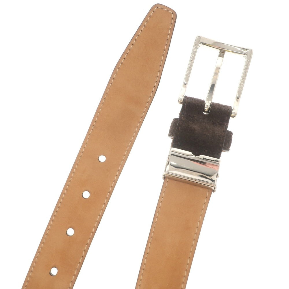 【中古】マッサーノ Massarno スエード ベルト ダークブラウン【 Free 】【 状態ランクB 】【 メンズ 】