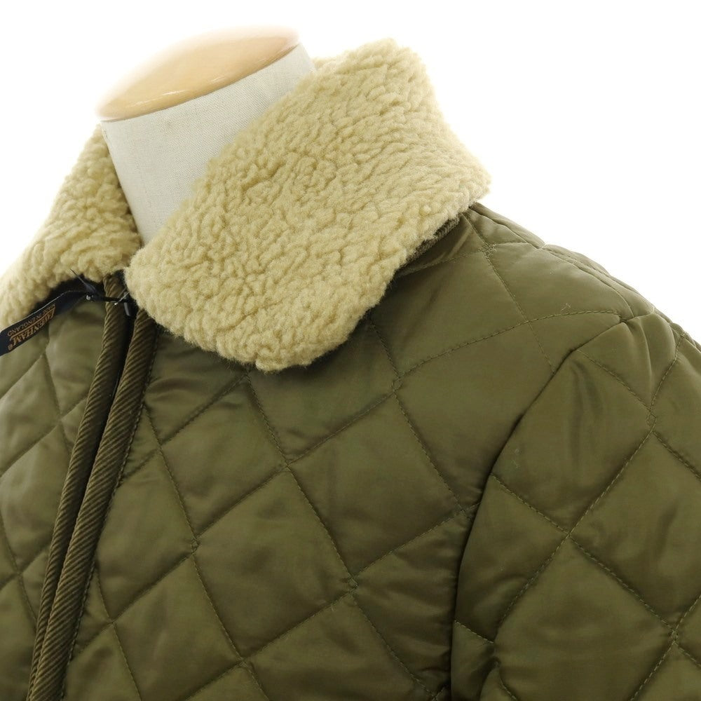 【中古】ラベンハム LAVENHAM ポリエステル ボア 中綿入り キルティングブルゾン オリーブグリーン【 36(UK) 】【 状態ランクB 】【 メンズ 】
