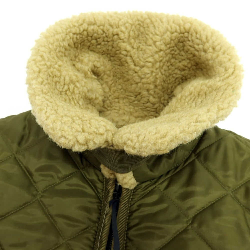 【中古】ラベンハム LAVENHAM ポリエステル ボア 中綿入り キルティングブルゾン オリーブグリーン【 36(UK) 】【 状態ランクB 】【 メンズ 】