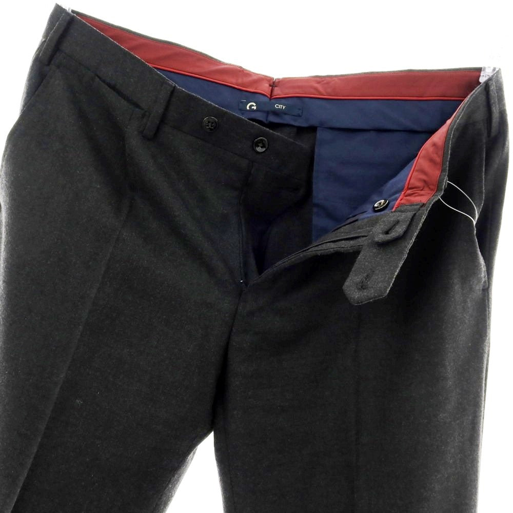 【中古】ジェルマーノ GERMANO Travel Edition SUPER 100’S ストレッチ ウールポリエステル ドレススラックスパンツ チャコールグレー【 52 】【 状態ランクB 】【 メンズ 】