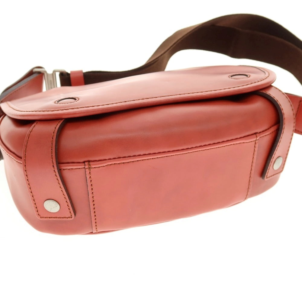 【中古】エルゴポック HERGOPOCH レザー ショルダーバッグ レッド系【 状態ランクA 】【 メンズ 】