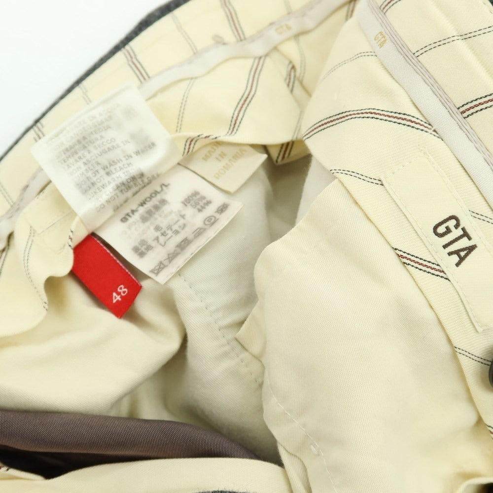 【中古】ジーティーアー G.T.A 811 ウール ドレススラックスパンツ グレー【 48 】【 状態ランクD 】【 メンズ 】