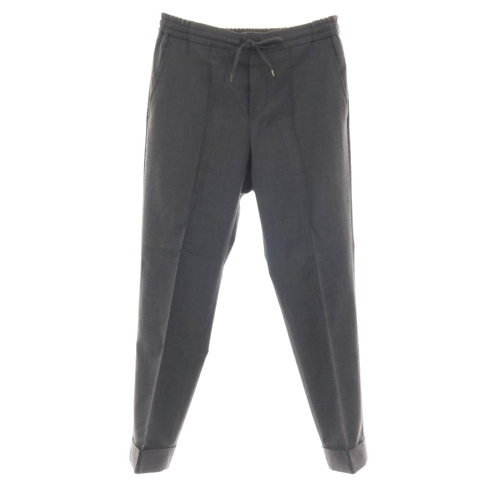 【中古】ベルウィッチ BERWICH H DUE ストレッチ ウールポリエステル イージースラックスパンツ グレー【サイズ48】【 状態ランクB 】【 メンズ 】