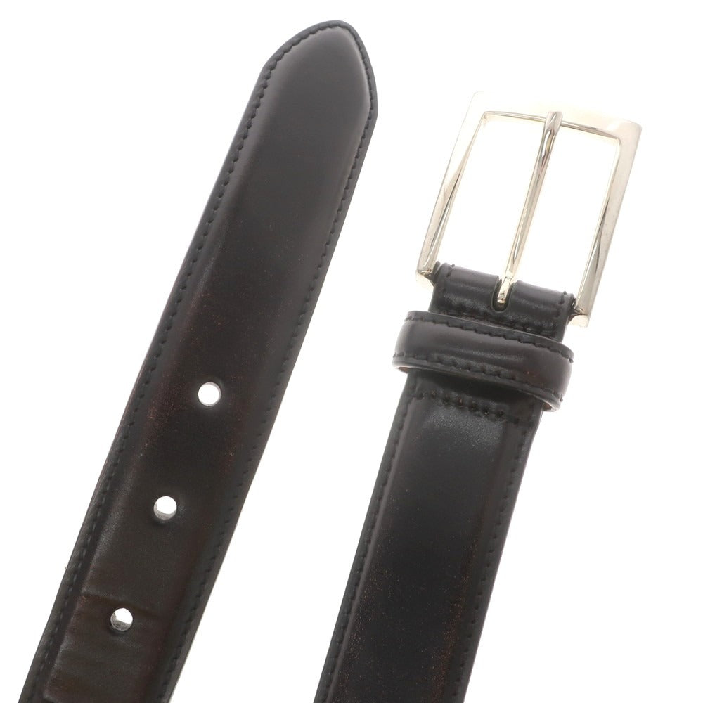 【中古】メイカーズシャツ カマクラ Makers Shirt 鎌倉 コードバン ベルト ブラック【 85 】【 状態ランクC 】【 メンズ 】