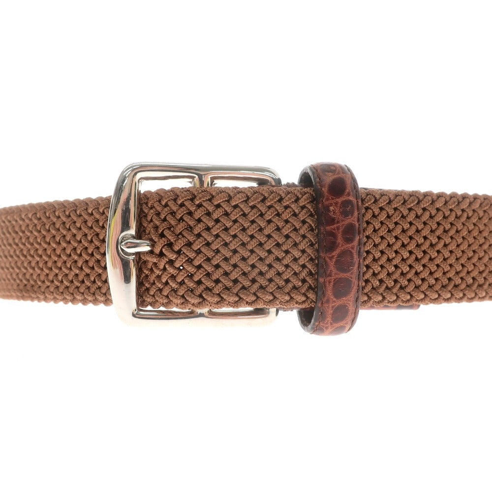 【中古】ウィリアム WILLIAM エラスティック ベルト ブラウン【サイズ32】【 状態ランクB 】【 メンズ 】