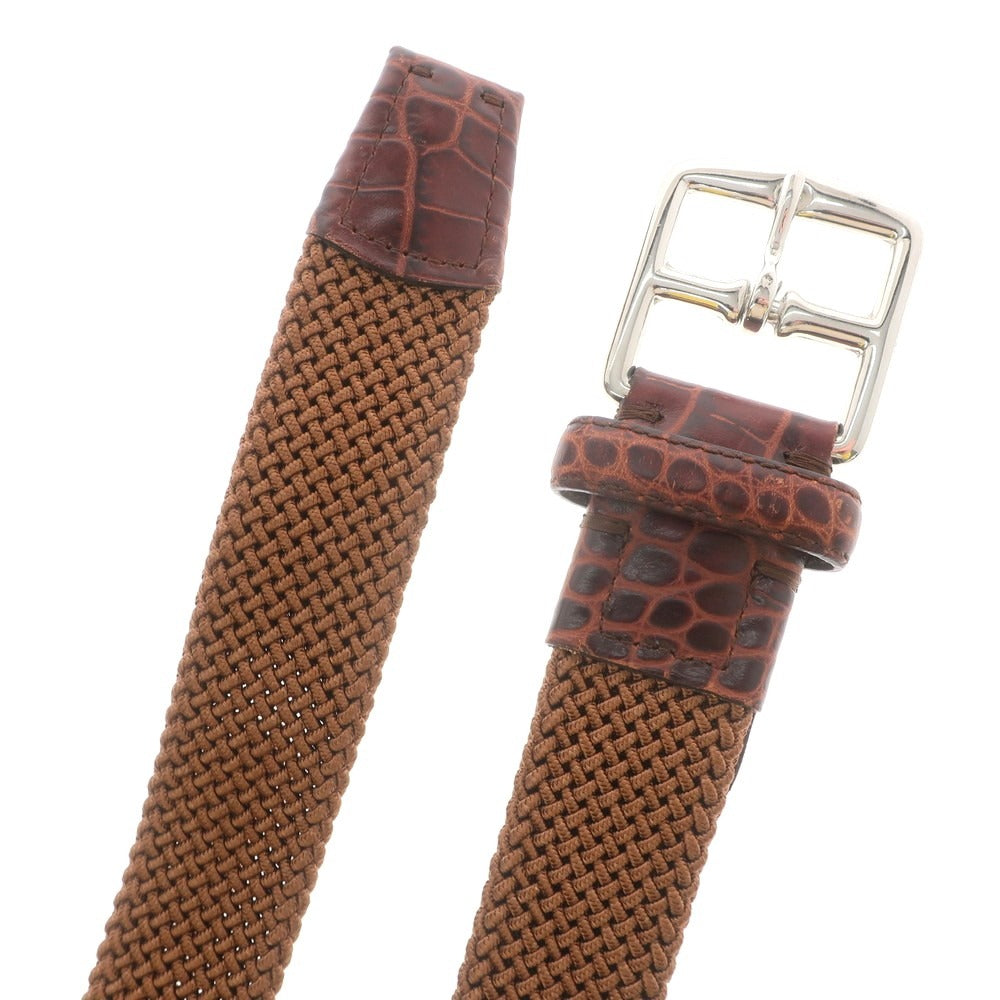 【中古】ウィリアム WILLIAM エラスティック ベルト ブラウン【サイズ32】【 状態ランクB 】【 メンズ 】