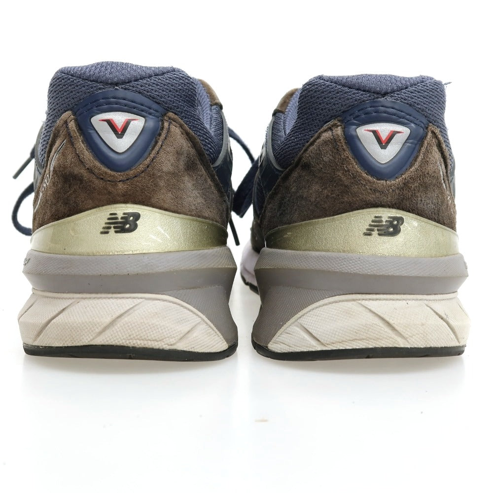 【中古】ニューバランス NEW BALANCE M990NV5 スニーカー ネイビー【サイズ27】【 状態ランクC 】【 メンズ 】