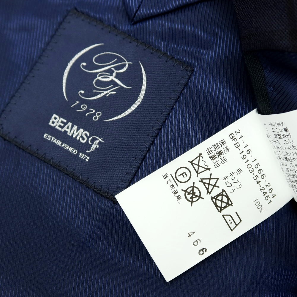 【中古】ビームスエフ BEAMS F ウール チェック ダブル6B テーラードジャケット ネイビーxグリーン【サイズ46】【 状態ランクC 】【 メンズ 】
