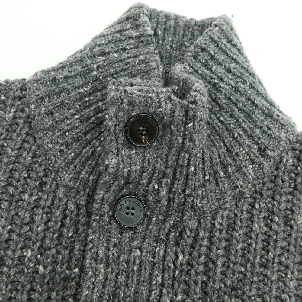 【中古】ロベルトコリーナ ROBERTO COLLINA ローゲージ カーディガン グレー【 48 】【 状態ランクB 】【 メンズ 】