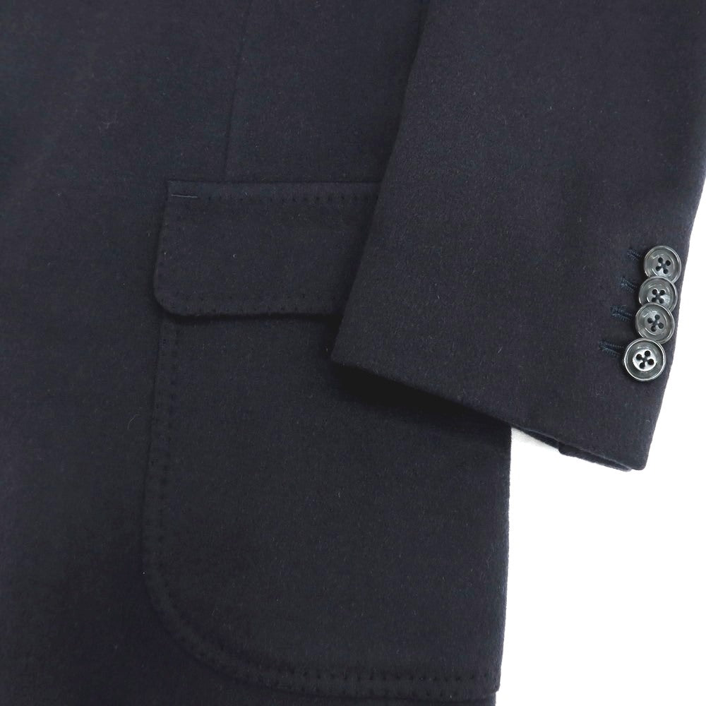 【中古】バルバ BARBA CMANA カシミヤ チェスターフィールドコート ネイビー【 44 】【 状態ランクC 】【 メンズ 】