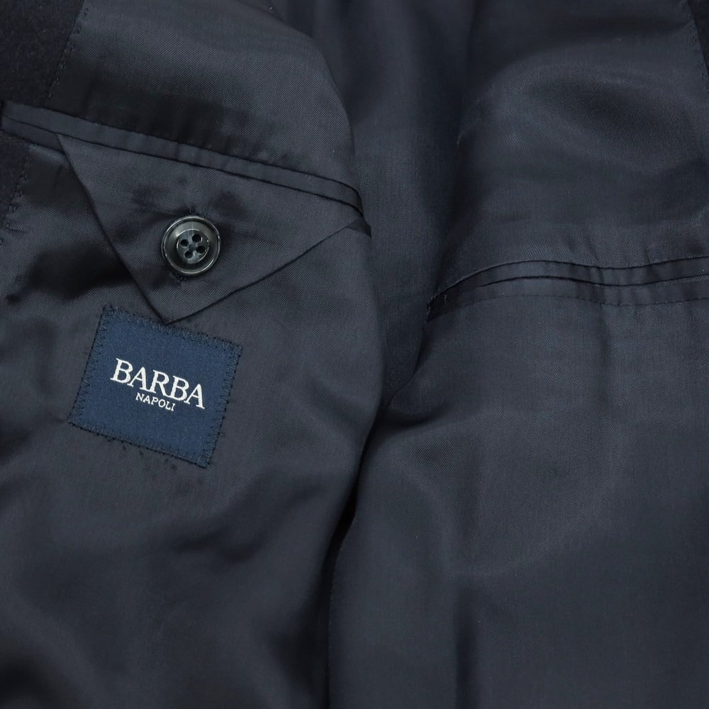 【中古】バルバ BARBA CMANA カシミヤ チェスターフィールドコート ネイビー【 44 】【 状態ランクC 】【 メンズ 】