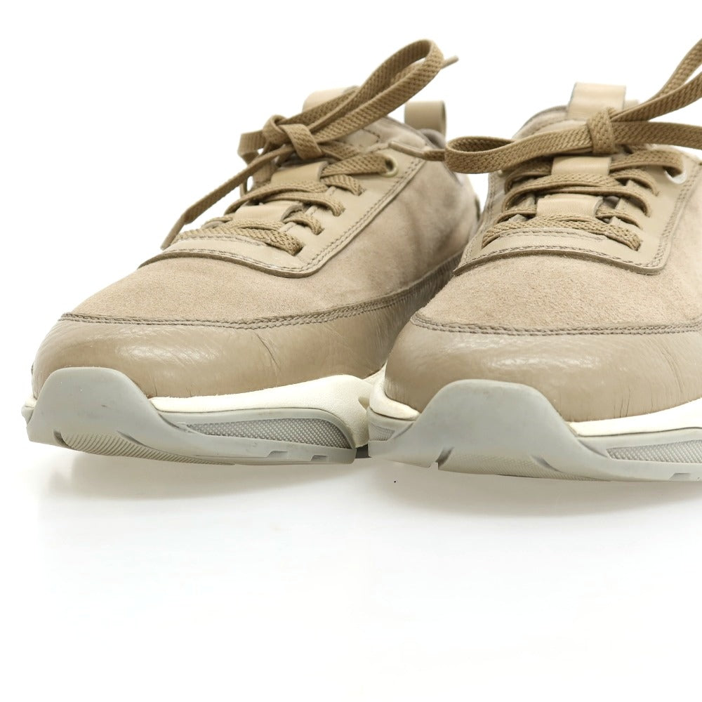 【中古】サントーニ Santoni レザー スニーカー グレージュ【サイズ5 1/2】【 状態ランクB 】【 メンズ 】