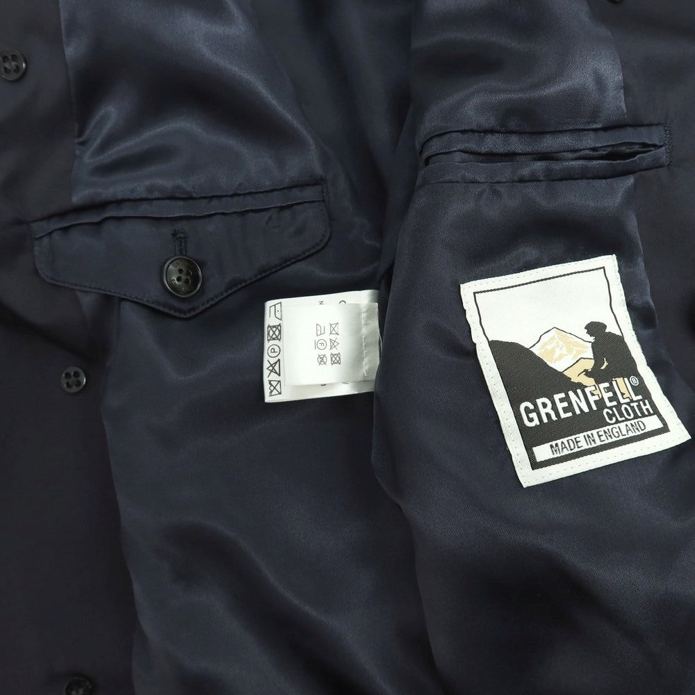 【中古】グレンフェル GRENFELL コットン トレンチコート ネイビー【 40 】【 状態ランクB 】【 メンズ 】