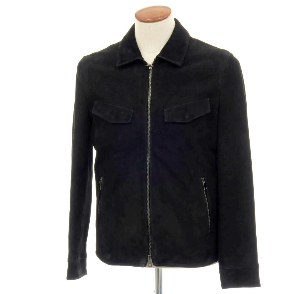 【中古】モレック MOLEC ラムスエード ダブルジップ レザーブルゾン ブラック【 48 】【 状態ランクB 】【 メンズ 】