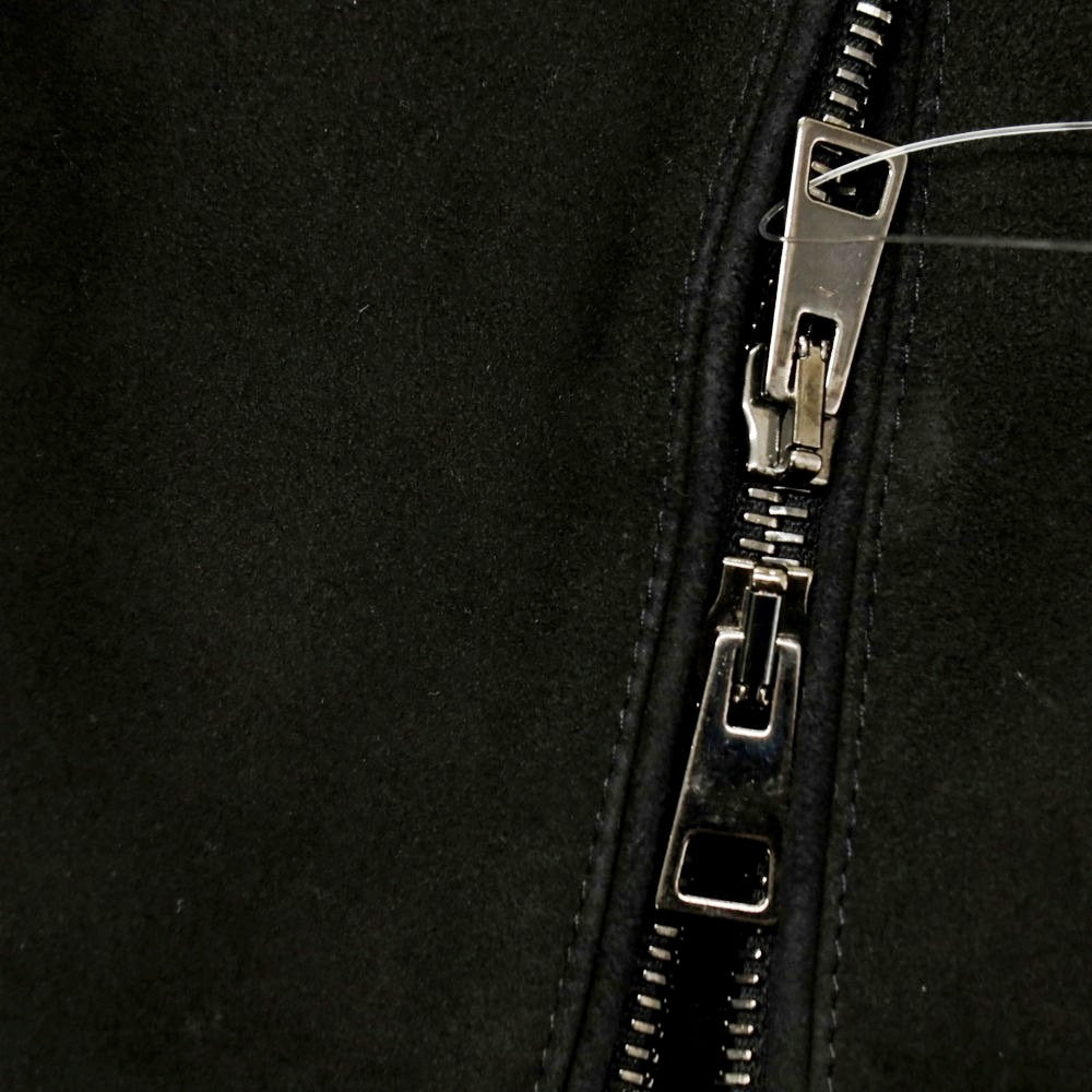 【中古】モレック MOLEC ラムスエード ダブルジップ レザーブルゾン ブラック【 48 】【 状態ランクB 】【 メンズ 】