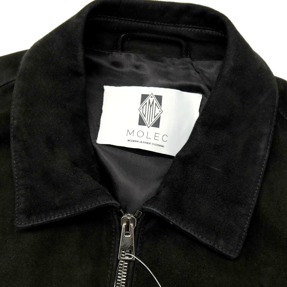 【中古】モレック MOLEC ラムスエード ダブルジップ レザーブルゾン ブラック【 48 】【 状態ランクB 】【 メンズ 】