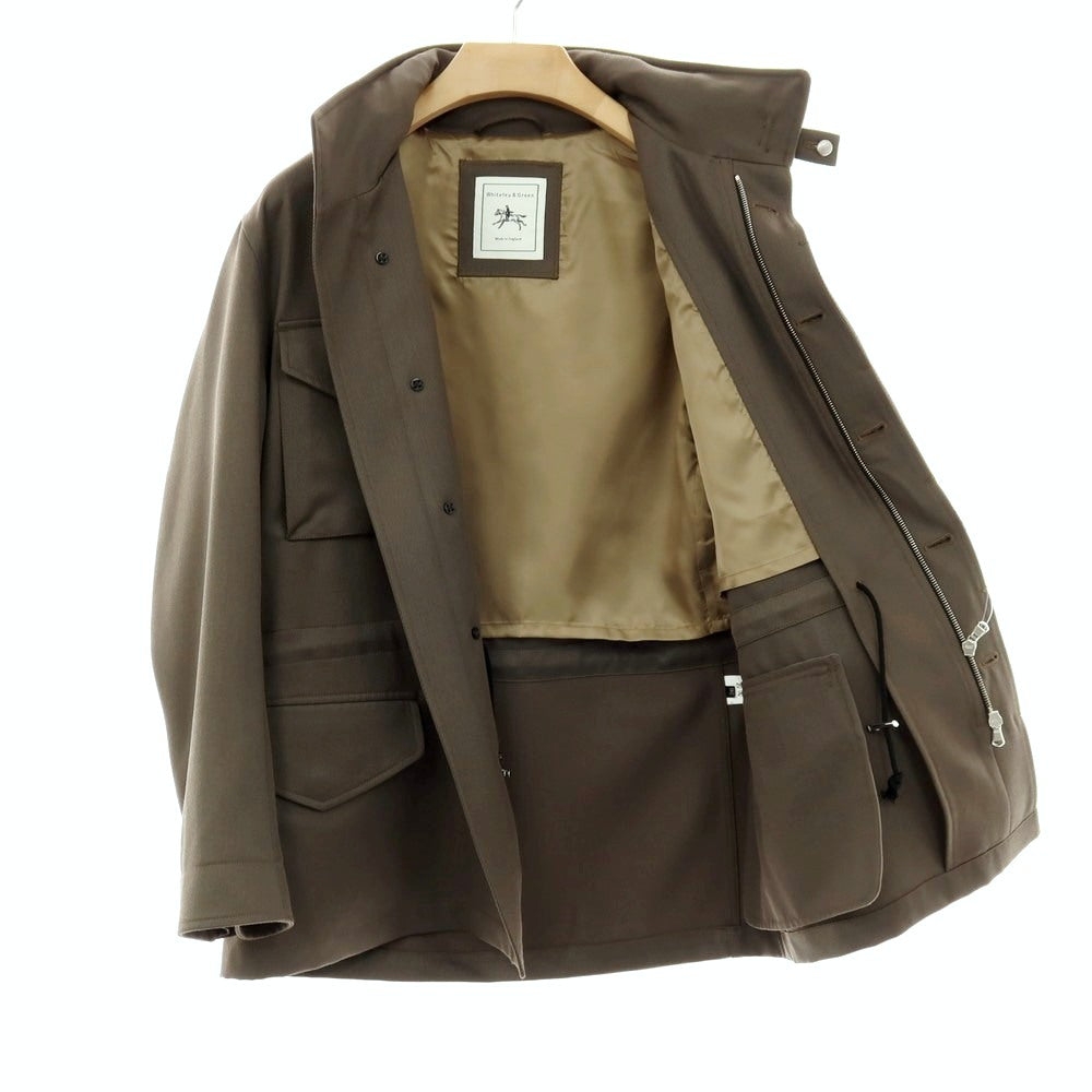 【中古】ホワイトリーアンドグリーン Whiteley&Green ウール キャバリーツイル フィールドジャケット グレー【 36 】【 状態ランクA 】【 メンズ 】