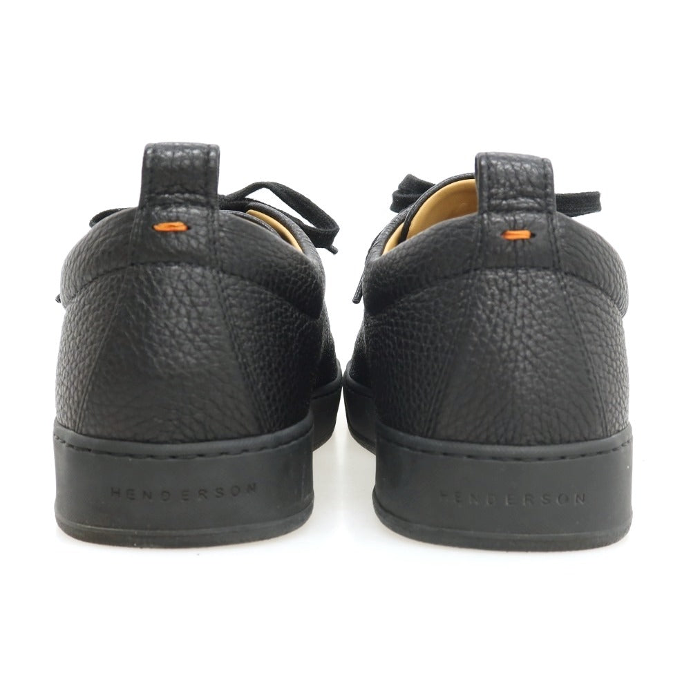 【中古】ヘンダーソン ブラッコ HENDERSON BARACCO グレインレザー スニーカー ブラック【サイズ42】【 状態ランクB 】【 メンズ 】