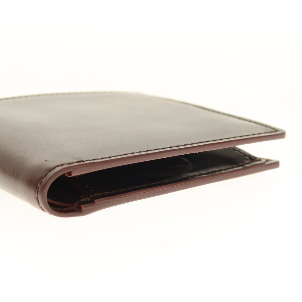 【中古】ガンゾ GANZO シェルコードバン 二つ折り財布 バーガンディ【 状態ランクA 】【 メンズ 】