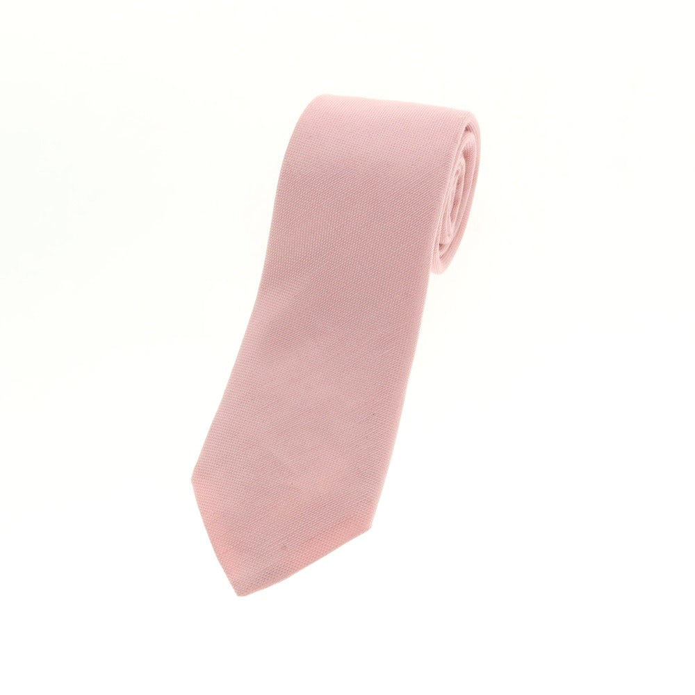 【中古】エリコフォルミコラ ERRICO FORMICOLA リネンシルク 無地ネクタイ ピンク【 状態ランクC 】【 メンズ 】