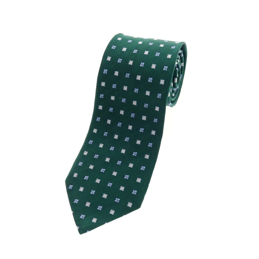 【中古】フランコ スパダ Franco Spada シルク 小紋柄ネクタイ グリーン【 状態ランクB 】【 メンズ 】