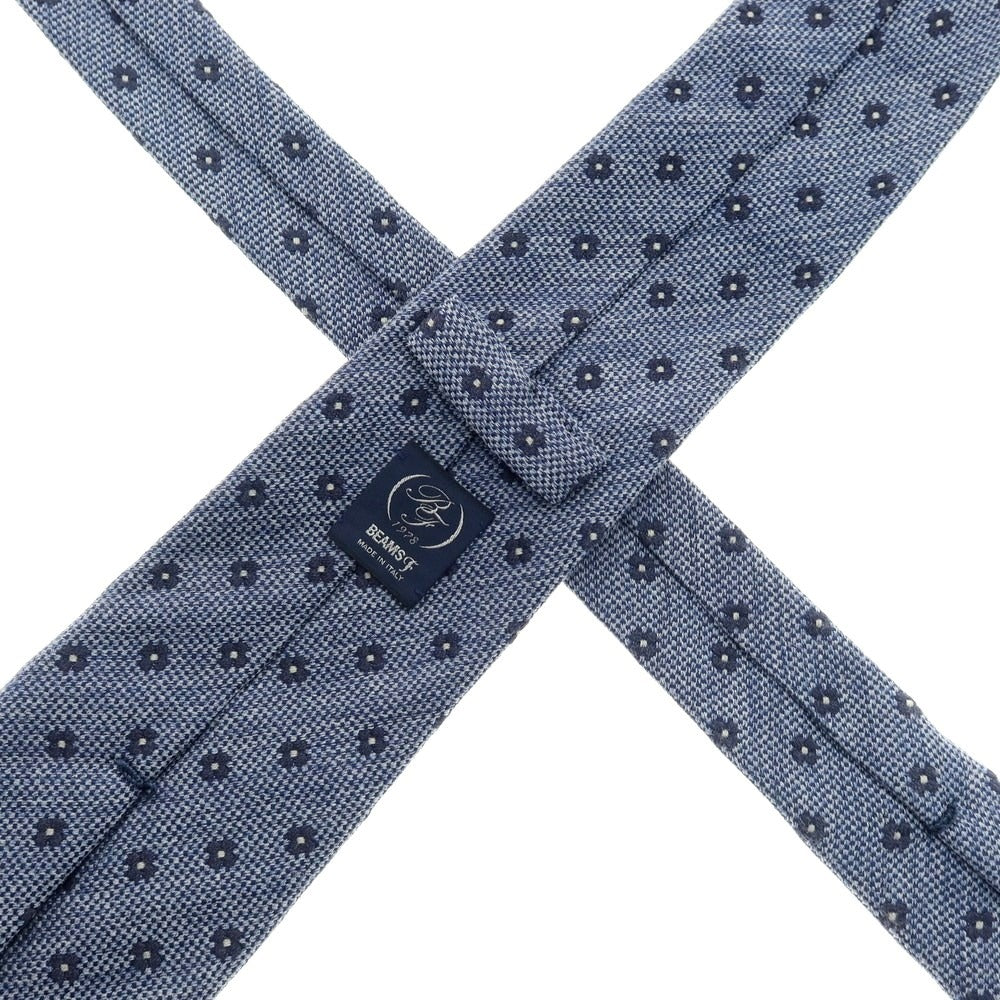 【中古】ビームスエフ BEAMS F シルク 小紋柄ネクタイ ライトネイビー【 状態ランクB 】【 メンズ 】