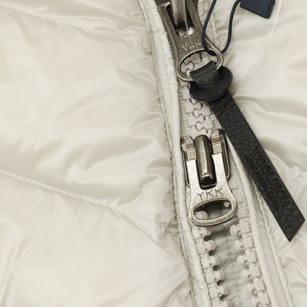 【中古】ウールリッチ WOOLRICH ナイロン スタンドカラー ダブルジップ ダウンジャケット オフホワイト【 M 】【 状態ランクA 】【 メンズ 】