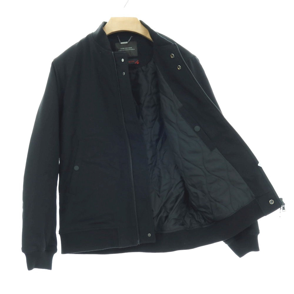 【中古】【未使用】ナノユニバース nano universe テックフライメルトン 中綿入り MA-1 ブルゾン ブラック【 L 】【 状態ランクS 】【 メンズ 】