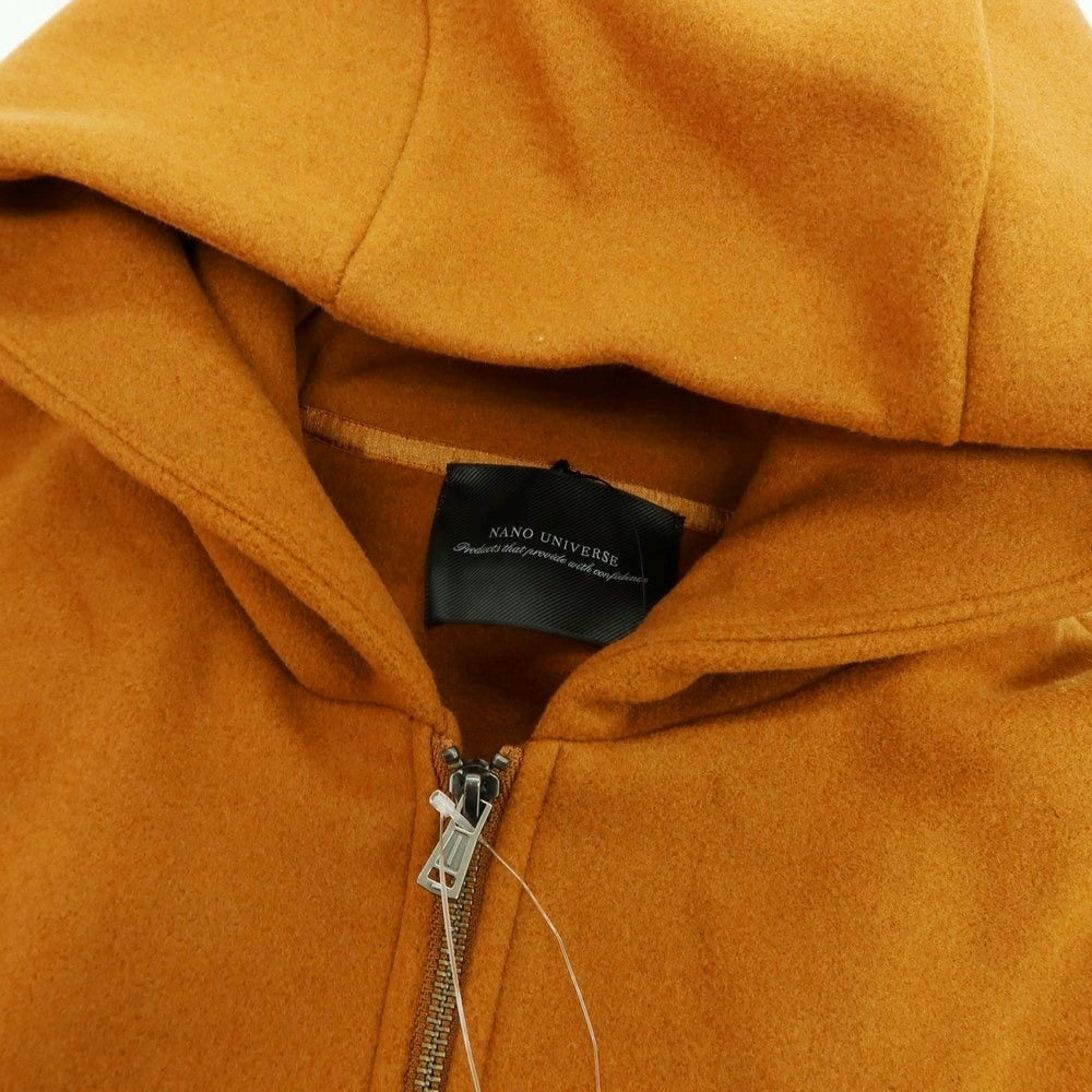 【中古】【未使用】ナノユニバース nano universe テックメルトンジャージー ダブルジップ パーカー オレンジブラウン【 L 】【 状態ランクS 】【 メンズ 】