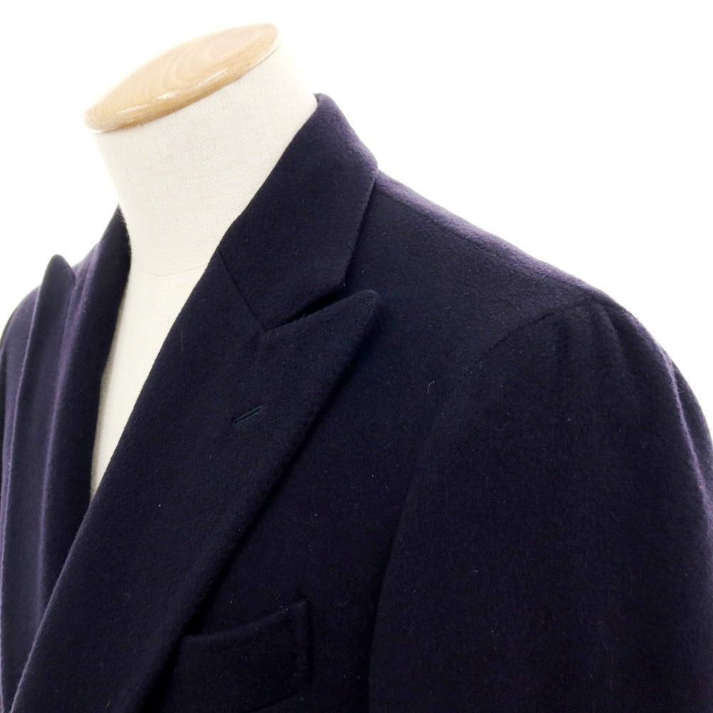 【中古】ガイオラ GAiOLA カシミヤ ダブルブレストコート ネイビー【 44 】【 状態ランクC 】【 メンズ 】
