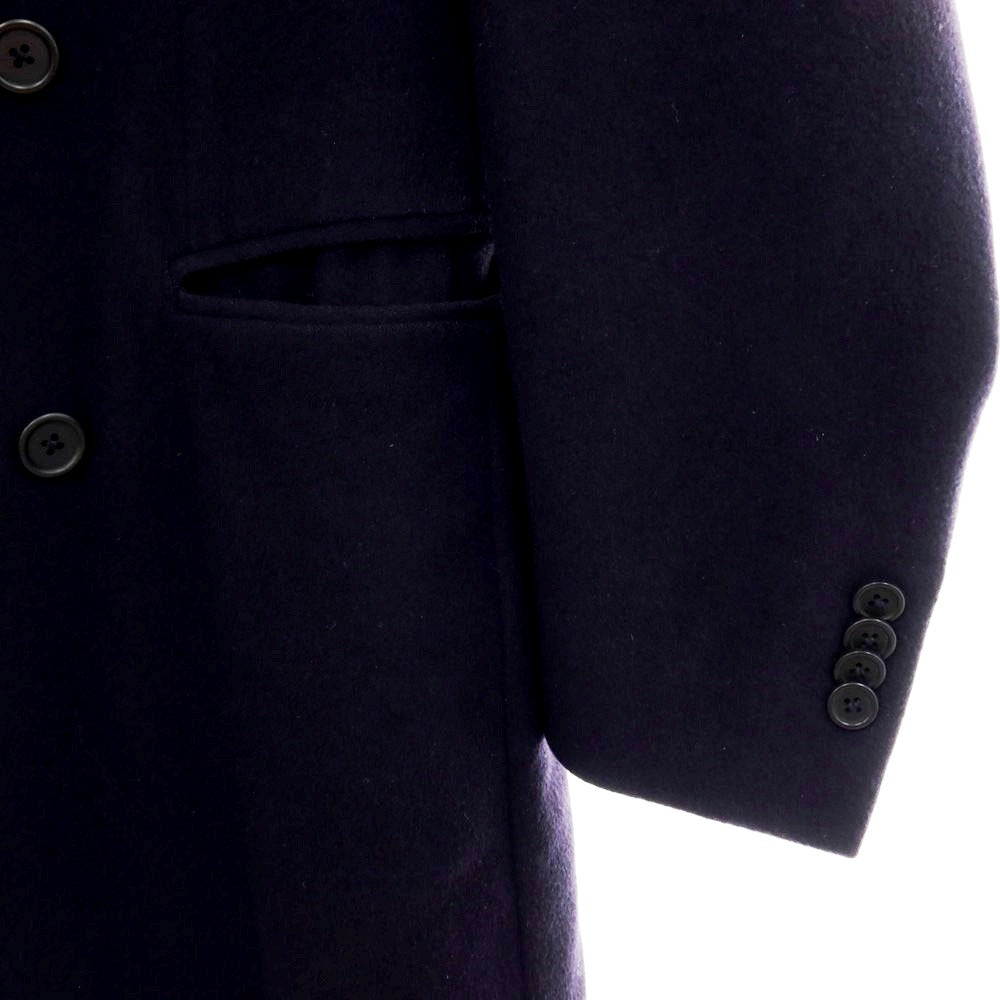 【中古】ガイオラ GAiOLA カシミヤ ダブルブレストコート ネイビー【 44 】【 状態ランクC 】【 メンズ 】