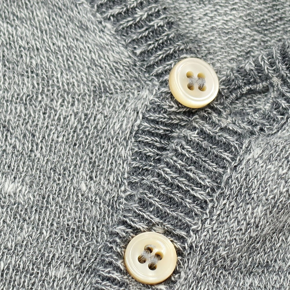 【中古】チルコロ1901 CIRCOLO 1901 リネンコットン ヘンリーネック 半袖 プルオーバーニット グレー【サイズXS】【 状態ランクB 】【 メンズ 】