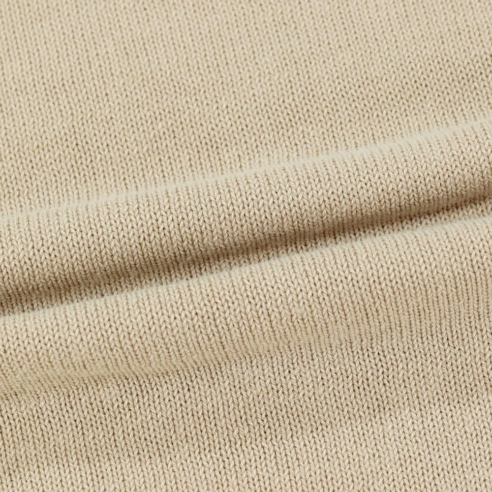 【中古】グランサッソ GRAN SASSO Vintage コットン クルーネック 半袖 プルオーバーニット ベージュ【サイズ46】【 状態ランクC 】【 メンズ 】