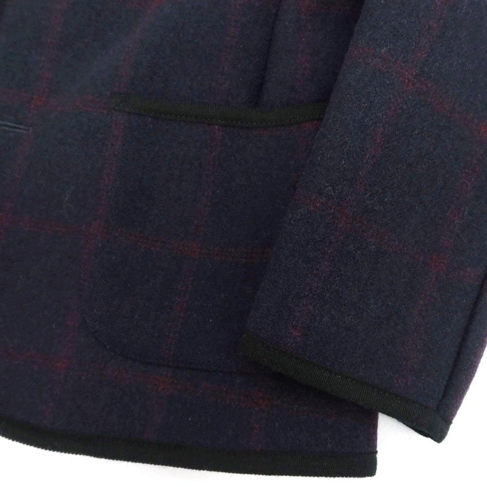【中古】マッキントッシュ Mackintosh ウール チェック 3B カジュアルジャケット ネイビーxレッド【 36 】【 状態ランクB 】【 メンズ 】