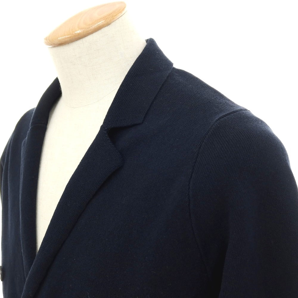 【中古】ザノーネ ZANONE コットン ダブル4B ジャケット型 カーディガン ネイビー【サイズ44】【 状態ランクC 】【 メンズ 】