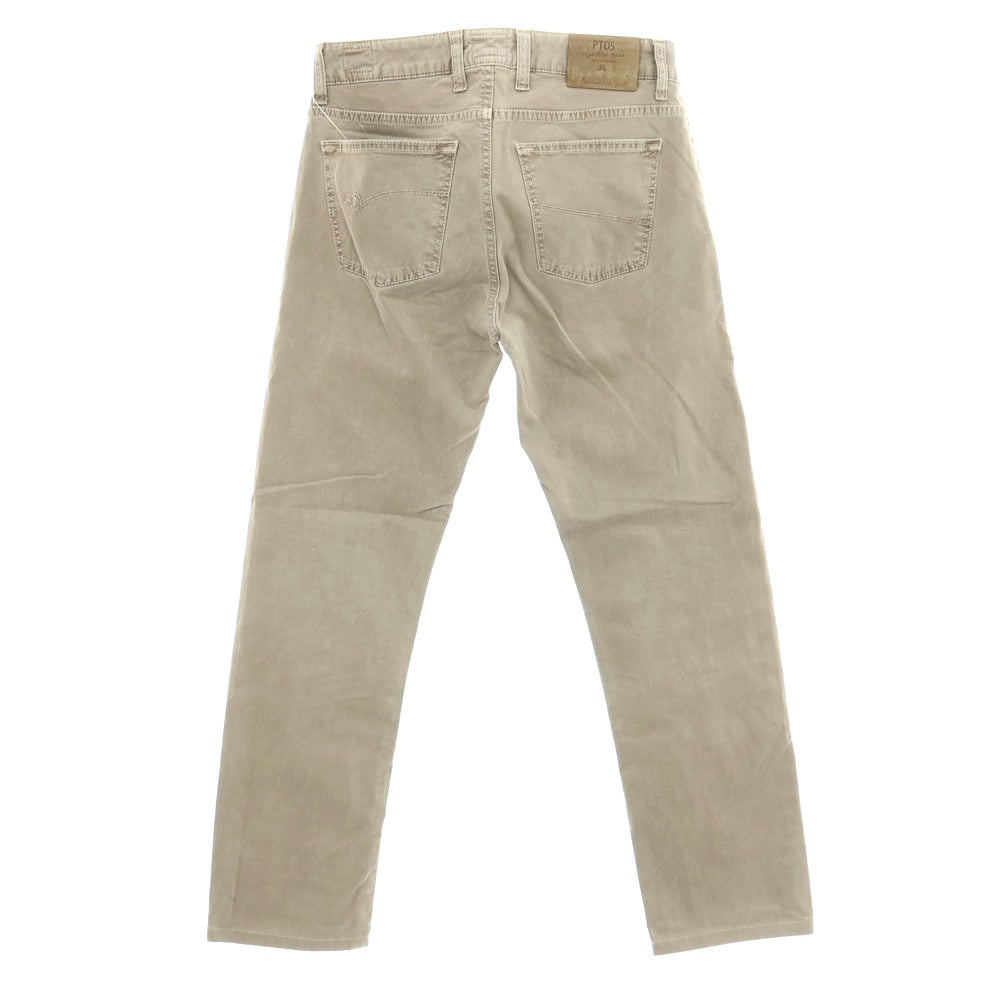 【中古】ピーティーゼロチンクエ PT05 ガーメントダイ ストレッチ コットン ワークパンツ グレージュ【サイズ28】【 状態ランクC 】【 メンズ 】