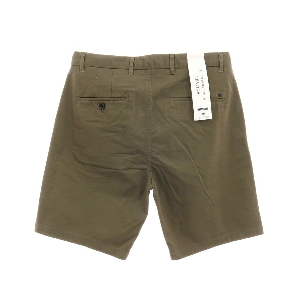 【中古】【未使用】スコッチアンドソーダ SCOTCH & SODA STUART ストレッチ コットン ショートパンツ オリーブグリーン【サイズ30】【 状態ランクS 】【 メンズ 】