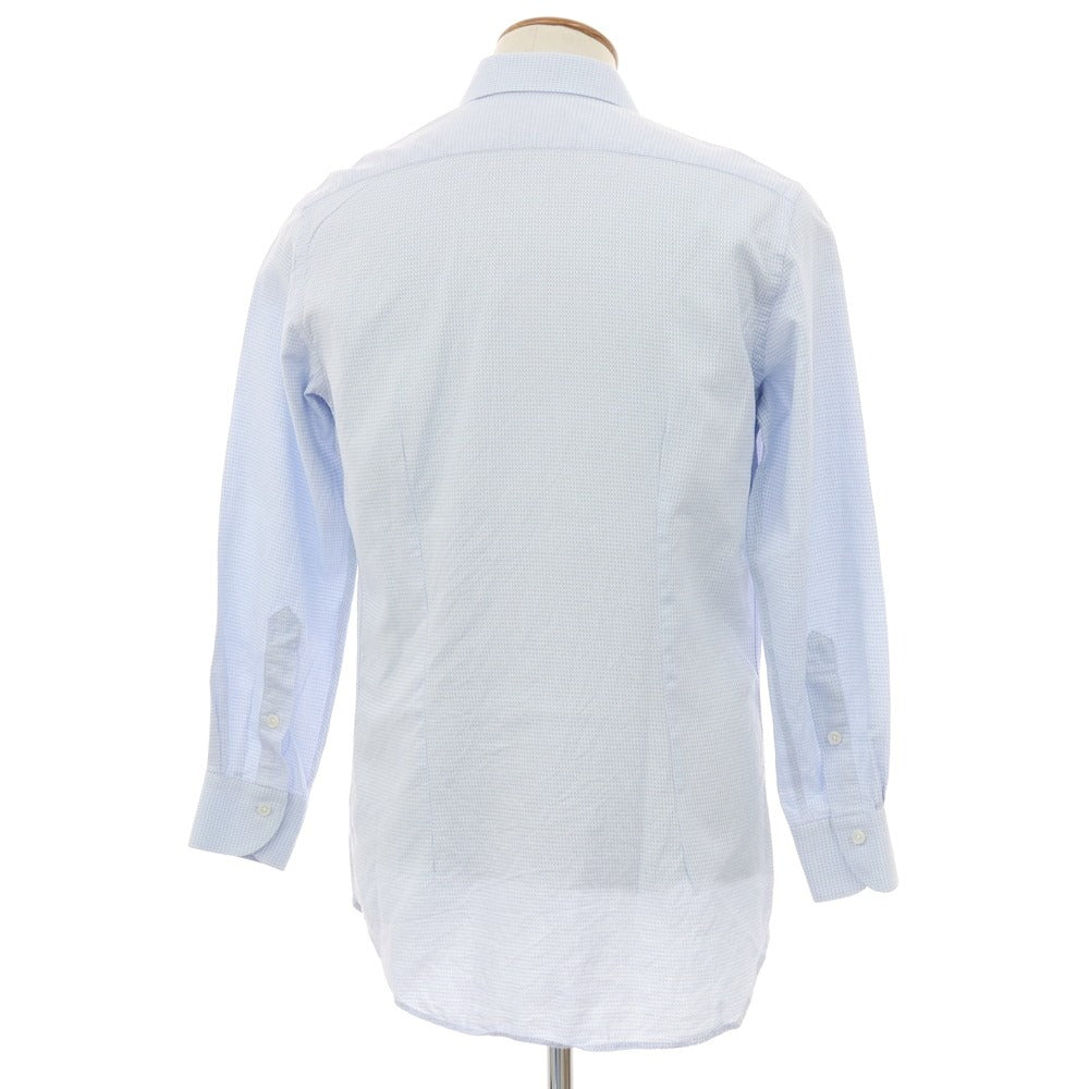 【中古】バグッタ Bagutta コットン セミワイドカラー ドレスシャツ ライトブルー【 40 】【 状態ランクB 】【 メンズ 】