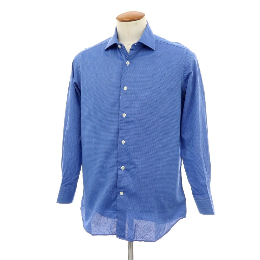 【中古】バグッタ Bagutta コットン ドレスシャツ ブルー【 40 】【 状態ランクB 】【 メンズ 】