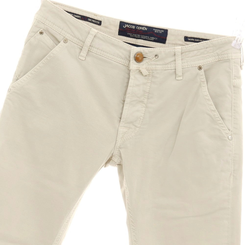 【中古】ヤコブコーエン JACOB COHEN J613 ストレッチ コットン 5ポケットパンツ ライトグレージュ【サイズ32】【 状態ランクC 】【 メンズ 】